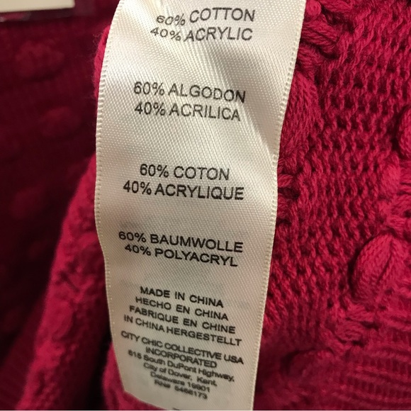 NWT Loralette plus size 3X womens crew neck long sleeve sweater raspberry - Picture 6 of 8